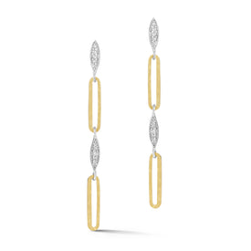 14K Gold 0.12 ct. tw. Dangling Open Link Earrings