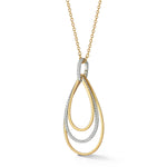 14K Gold 0.28 ct. tw. Graduating Tear Drop Pendant