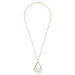 14K Gold 0.28 ct. tw. Graduating Tear Drop Pendant