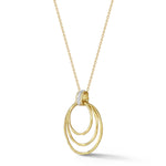 14K Gold 0.06 ct. tw. Cascading Circles Pendant