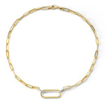 14K Gold 0.27 ct. tw. Open Link Ellipse Necklace