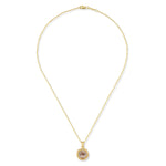14K Gold 8mm 1.75CT Smokey Topaz Color Stone Pendant
