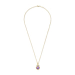 14K Gold 0.07 ct. tw. & 2.0CT Amethyst Color Stone Pendant