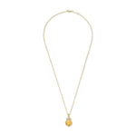14K Gold 0.07 ct. tw. & 2.0CT Citrine Color Stone Pendant