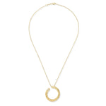 14K Gold 0.02 ct. tw. Hammered Circle Pendant