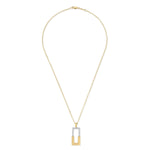14K Gold 0.13 ct. tw. Open Rectangle Pendant Slide