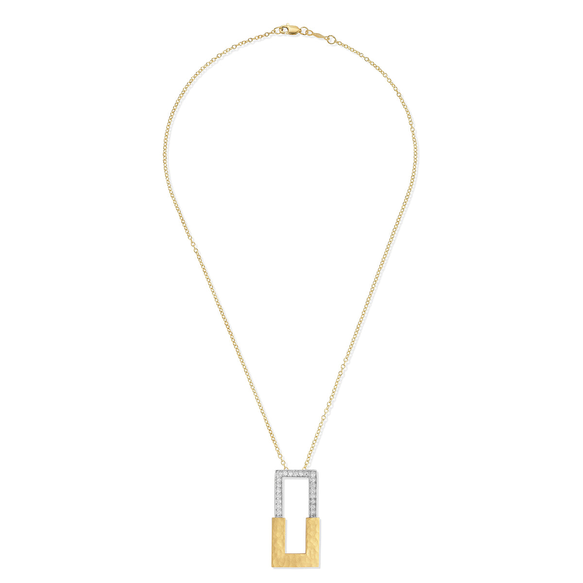 14K Gold 0.40 ct. tw. Open Large Rectangle Pendant Slide