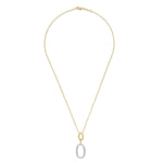 14K Gold 0.21 ct. tw. Drop Open Ellipse Pendant Slide