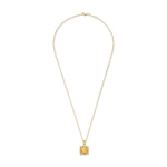 14K Gold 2.0CT 8mm Citrine Pendant