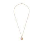 14K Gold 2.0CT 8mm Rose Quartz Pendant