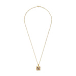 14K Gold 2.0CT 8mm Smokey Topaz Pendant