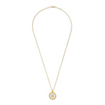 14K Gold 0.16 ct. tw. 15mm Compass Pendant Slide