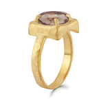 14K Gold 1.75CT Smokey Topaz Cocktail Ring