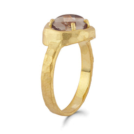 14K Gold 1.75CT Smokey Topaz Cocktail Ring