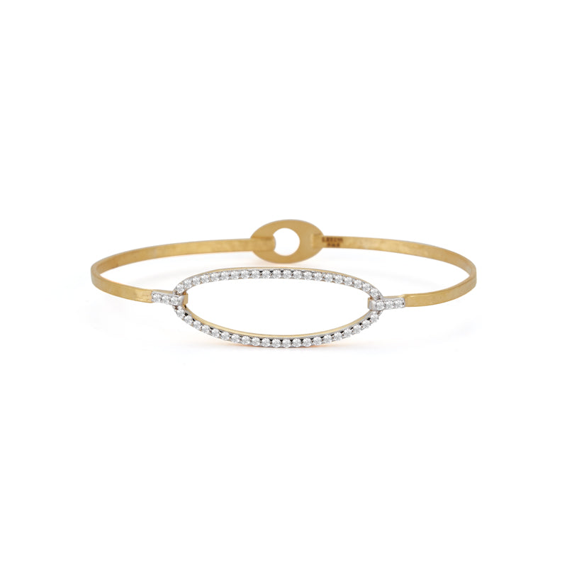 14K-Y OPEN OVL BR., 0.75CT