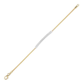 14K-Y COCOON ID BR., 0.20CT