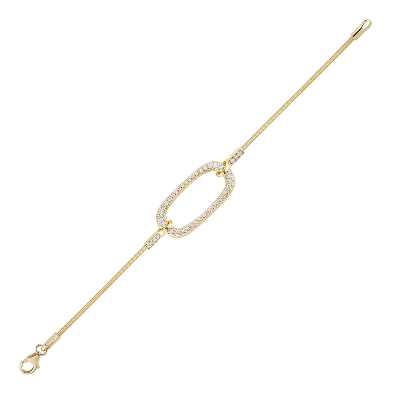 14K-Y OPEN ELLIPSE COCOON BR., 0.75CT