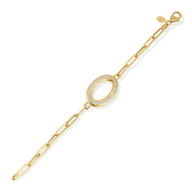 14K-Y OPEN OVL LINK BR., 0.45CT