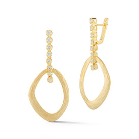 14K-Y FREE FORM EARR., 0.35CT