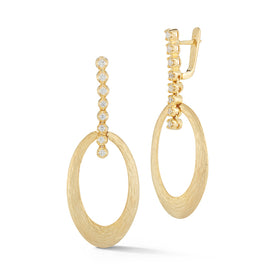 14K-Y OPEN OVAL EARR., 0.35CT