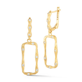 14K-Y OPEN REC. EARR., 0.35CT