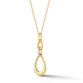 14K-Y TEAR-DROP PEND., 0.07CT