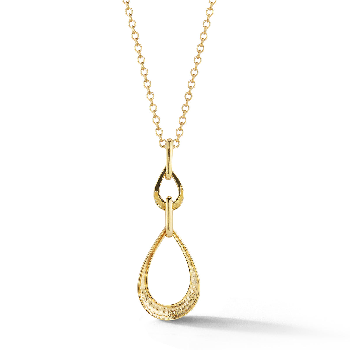 14K-Y TEAR-DROP PEND., 0.07CT