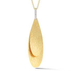 14K-Y PETAL PEND., 0.06CT