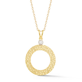 14K-Y OPEN CIRC. PEND., 0.04CT