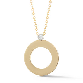 14K-Y OPEN CIRC. PEND., 0.05CT