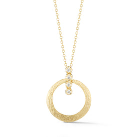 14K-Y OPEN CIRC. PEND., 0.10CT