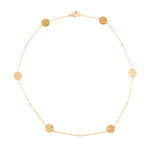 14K-Y CIRC. GOLD-BY-THE-YARD NECK., 0.08CT