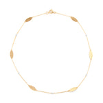 14K-Y MRQ. GOLD-BY-THE-YARD NECK., 0.08CT