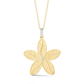 14K-Y DAISY PEND., 0.07CT