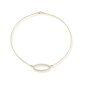 14K-Y COCOON OPEN OVL. NECK., 0.75CT