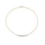 14K-Y COCOON DIA. BAR NECK., 0.20CT