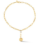 14K-Y CITRINE OPEN LINK NECK., 0.15CT