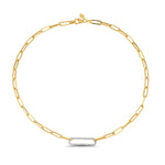 14K-Y OPEN LINK REC. NECK., 0.25CT