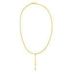 14K-Y COCOON Y NECK., 0.10CT