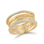 14K-Y CUT-OUT RING, 0.20CT