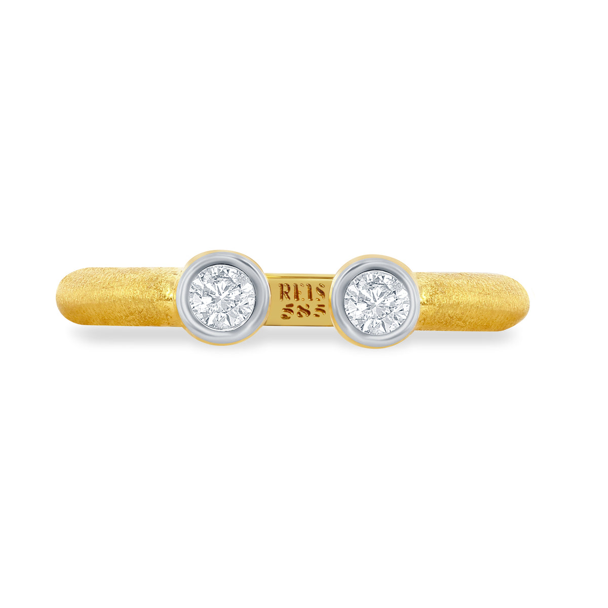 14K-Y OPEN TOP RING, 0.18CT
