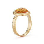 14K-Y CITRINE COCKTAIL RING