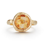 14K-Y CITRINE COCKTAIL RING