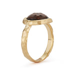 14K-Y SMOKEY TOPAZ COCKTAIL RING