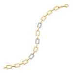14K Gold 0.29 ct. tw. Rectangle Shaped Open Link Bracelet