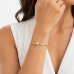 14K Gold 1.5 ct. tw. Tear-Drop Lab Grown Diamond Bangle