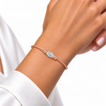 14K Gold 1.0 ct. tw. Marquise-Shaped Lab Grown Diamond Wire Bangle Bracelet