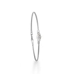 14K Gold 1.0 ct. tw. Marquise-Shaped Lab Grown Diamond Wire Bangle Bracelet