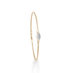 14K Gold 1.0 ct. tw. Marquise-Shaped Lab Grown Diamond Wire Bangle Bracelet