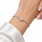 14K Gold 1.0 ct. tw. Round-Shaped Lab Grown Diamond Wire Bangle Bracelet